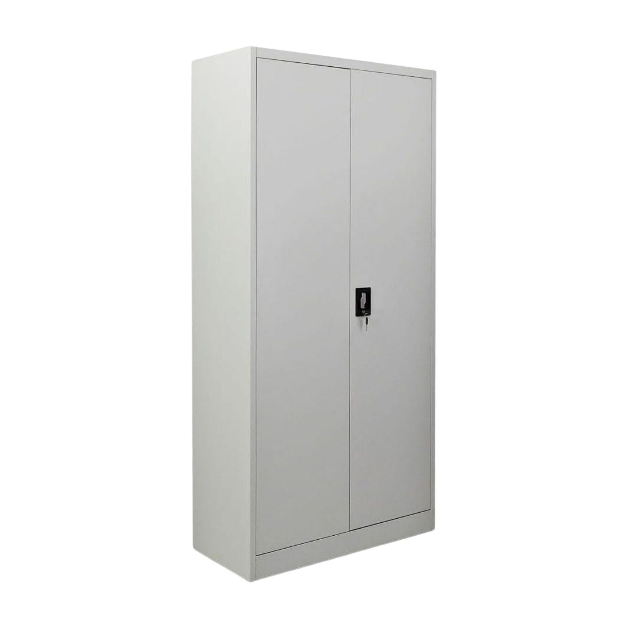 FLÜGELTÜRENSCHRANK Elephant komplett montiert 180x80x40cm 4 Ebenen Lichtgrau - Hellgrau, Metall (80/180/40cm) - PROREGAL