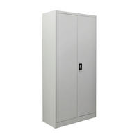 FLÜGELTÜRENSCHRANK Elephant komplett montiert 180x80x40cm 4 Ebenen Lichtgrau - Hellgrau, Metall (80/180/40cm) - PROREGAL