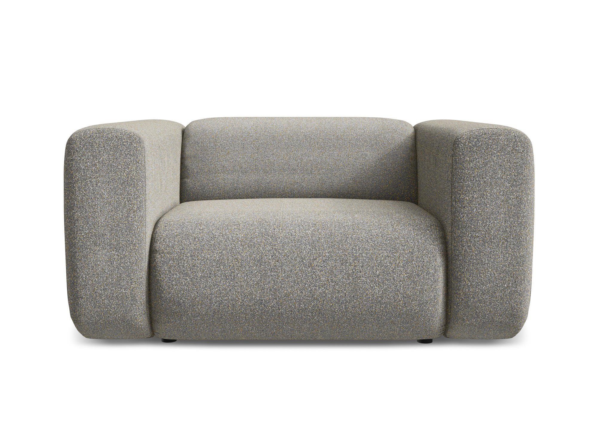 SESSEL Strukturstoff Stoff Beige - Beige/Schwarz, Kunststoff/Textil (137/70/89cm) - Makamii