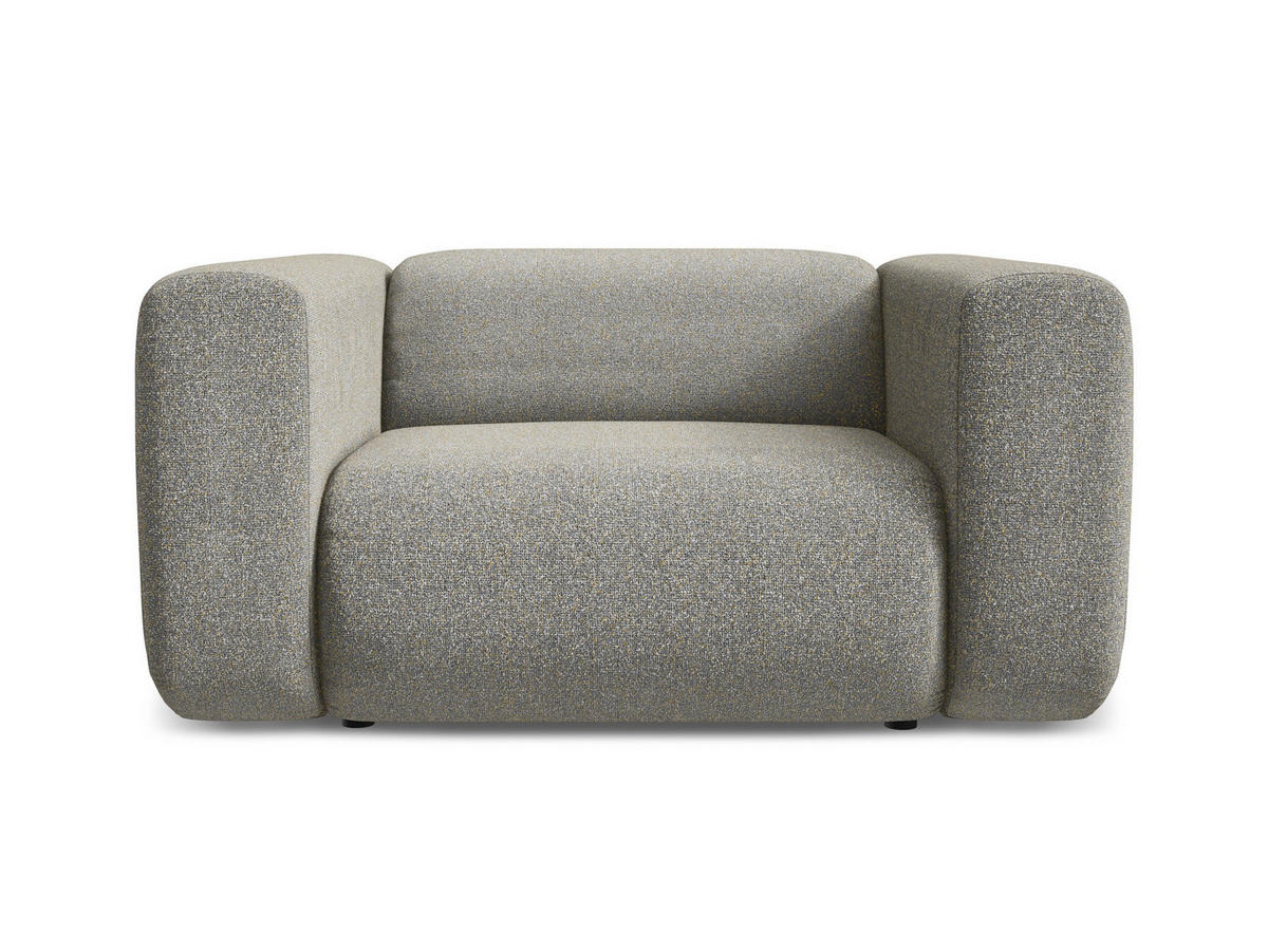SESSEL Strukturstoff Stoff Beige - Beige/Schwarz, Kunststoff/Textil (137/70/89cm) - Makamii