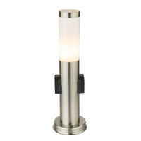 LED AUSSENLEUCHTE BOSTON Edelstahl Silber - Silberfarben, Kunststoff (13.1/13.1/45cm) - Globo Lighting