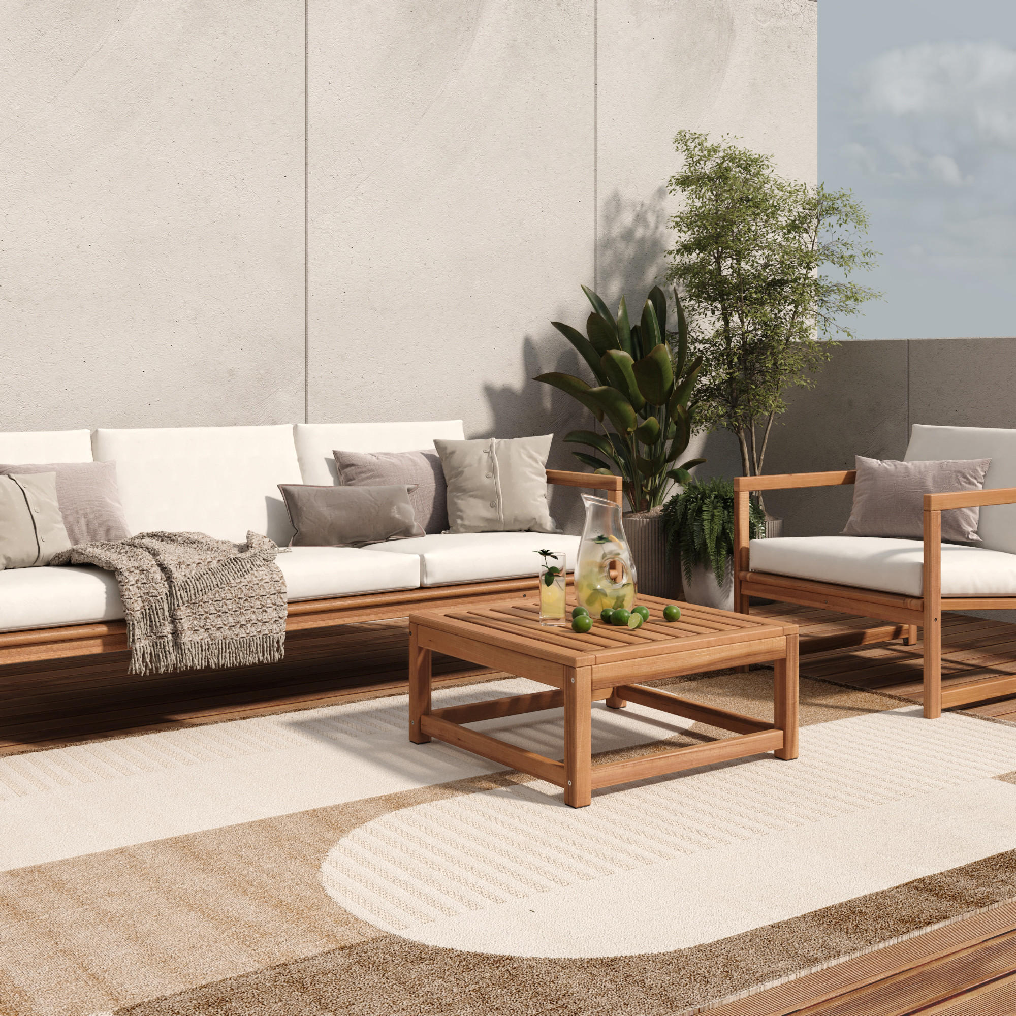 Thumbnail - Tapiso Teppich, Creme, Kunststoff, 200x300 cm, Teppiche & Böden, Teppiche