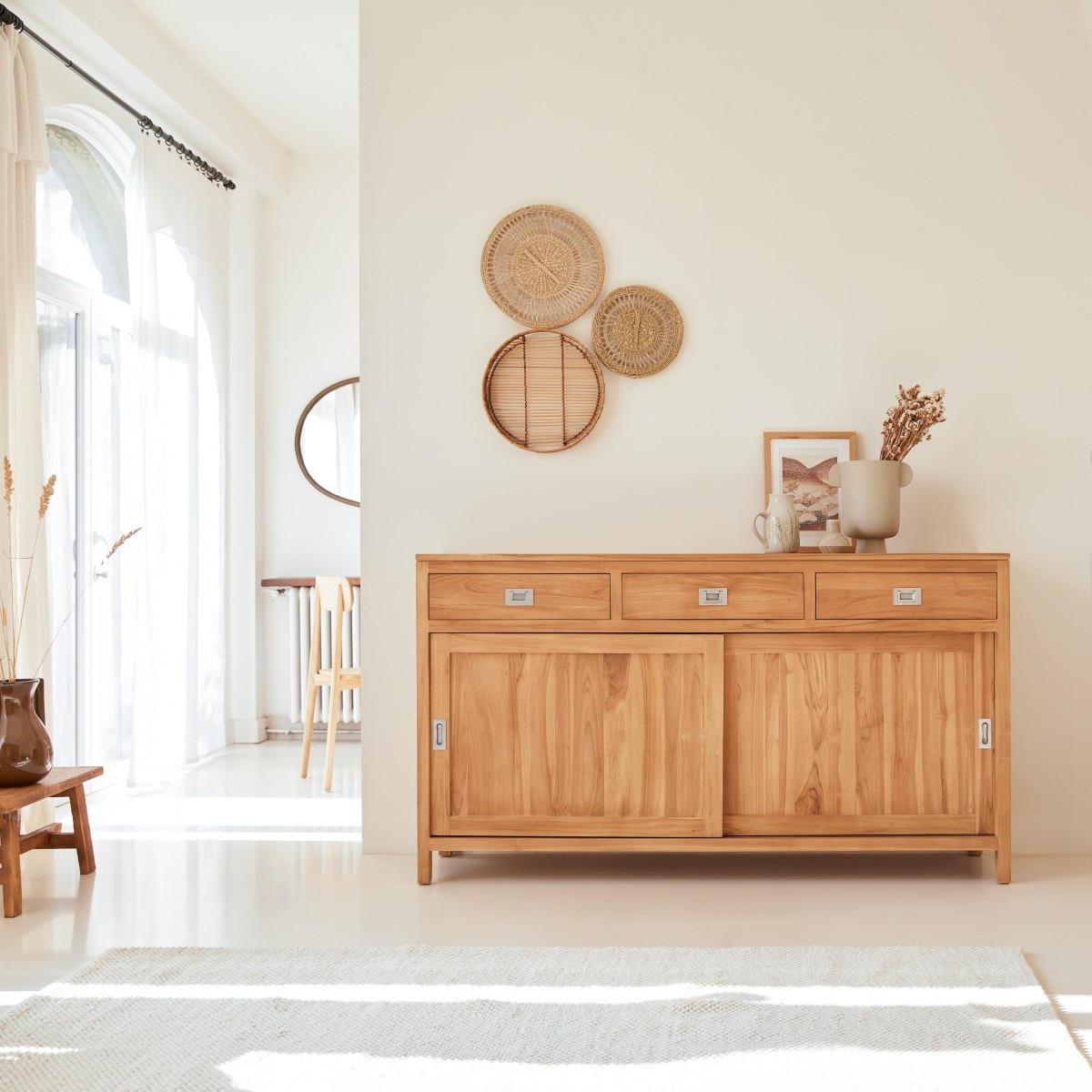 SIDEBOARD Coffee Tek Natur aus Teak - Naturfarben, Holz (180/100/48cm) - Tikamoon