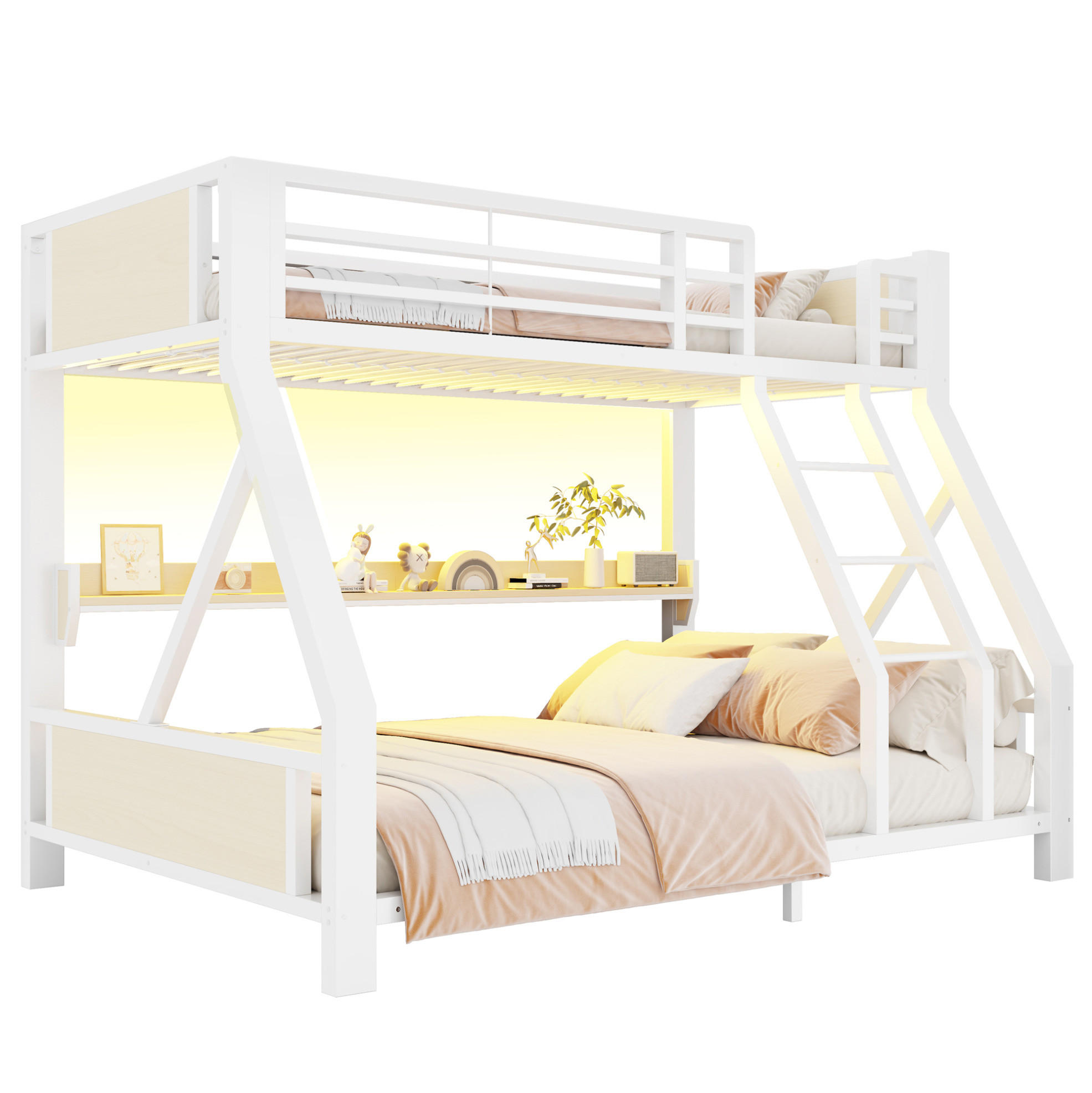 Modfu Etagenbett Weiß 90x200 cm