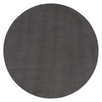 FLACHWEBETEPPICH Anthrazit Ø 160 cm - Anthrazit, Kunststoff (160/160cm) - TT Home