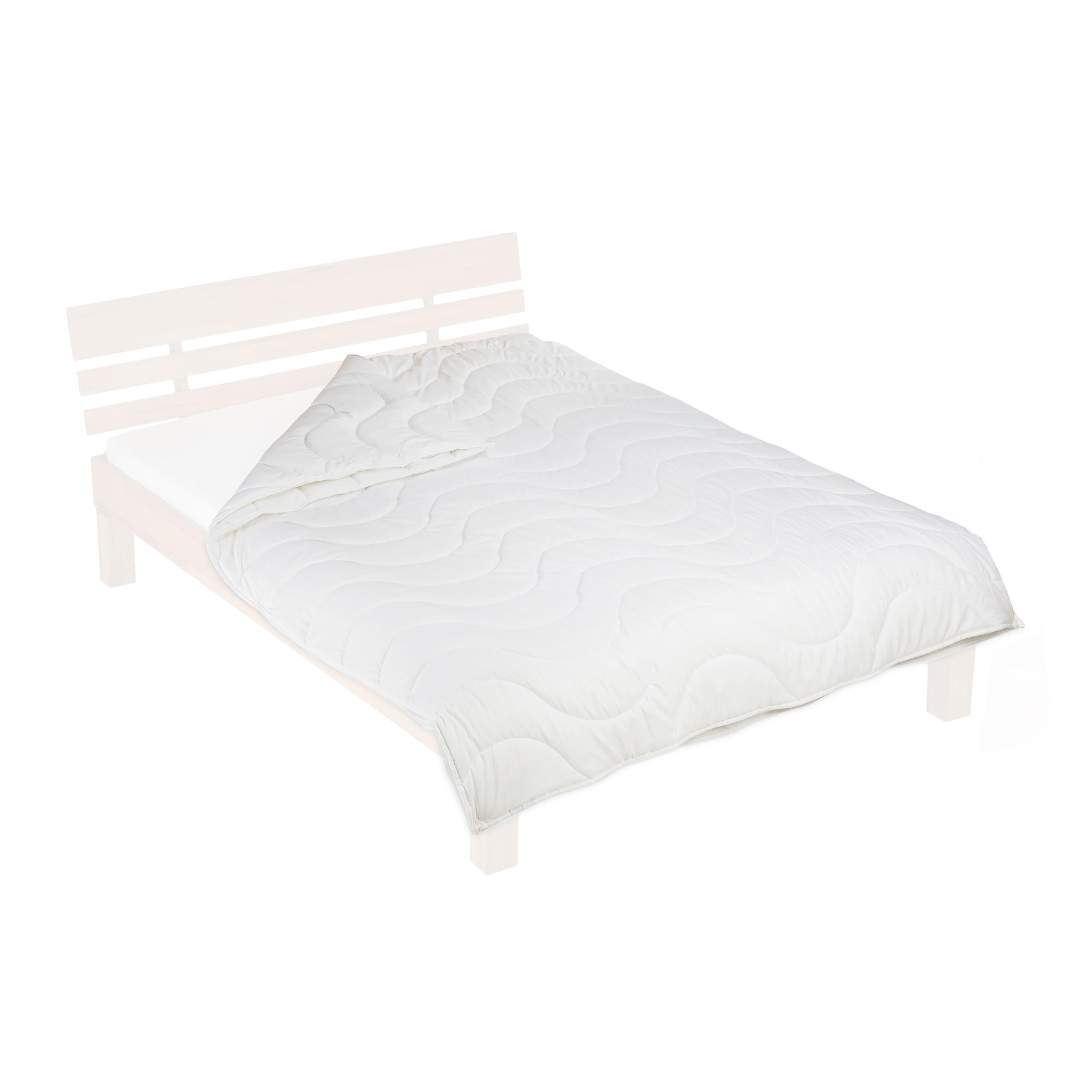 BETTDECKE - Weiß, Textil (155/220cm) - Relaxdays