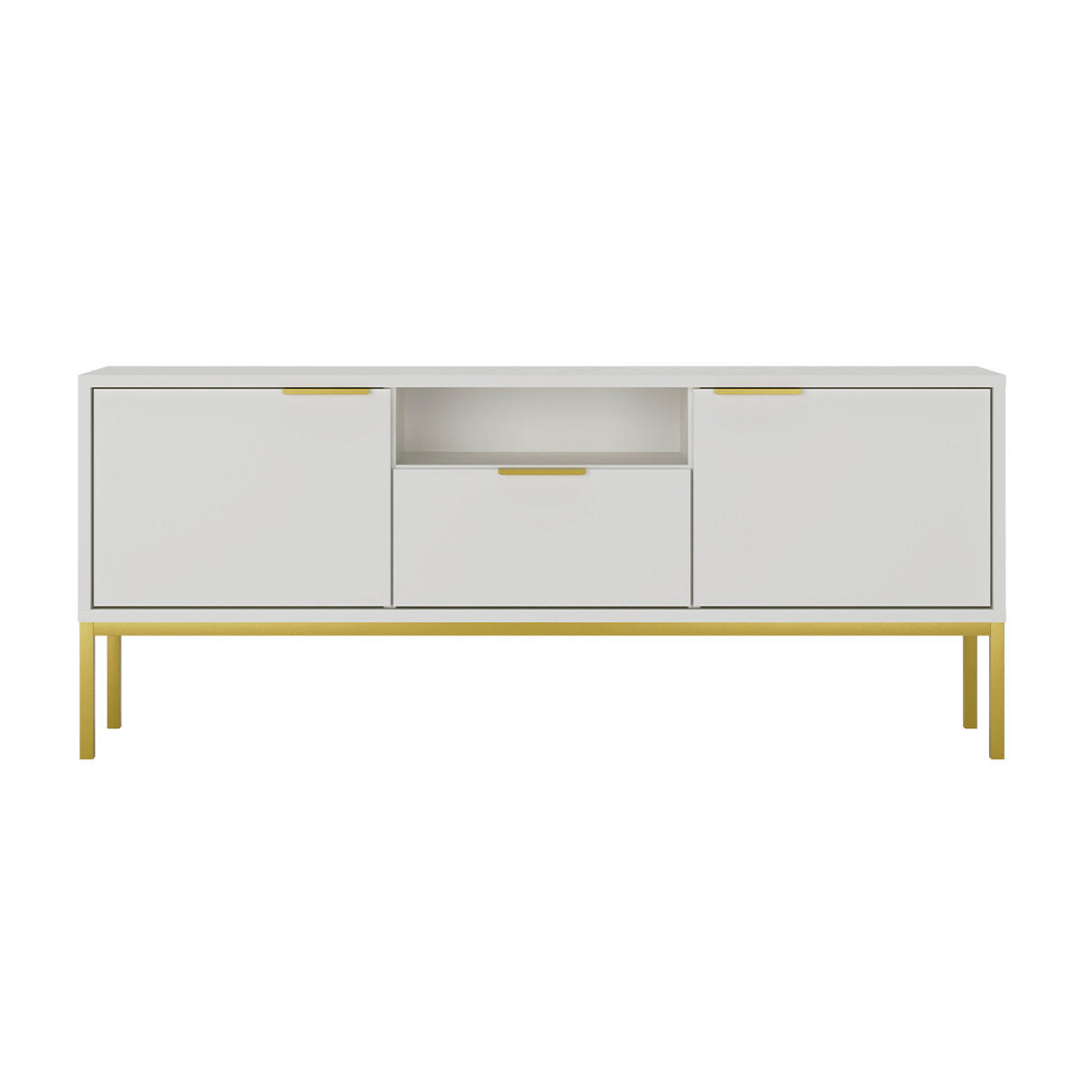 TV-MÖBEL Seattle Weiß - Weiß, Holzwerkstoff (33/56.4/135cm) - Petits-meubles