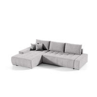 ECKSOFA Vogar In Aston - Silberfarben, Holzwerkstoff/Textil (265/185cm) - Fun Möbel