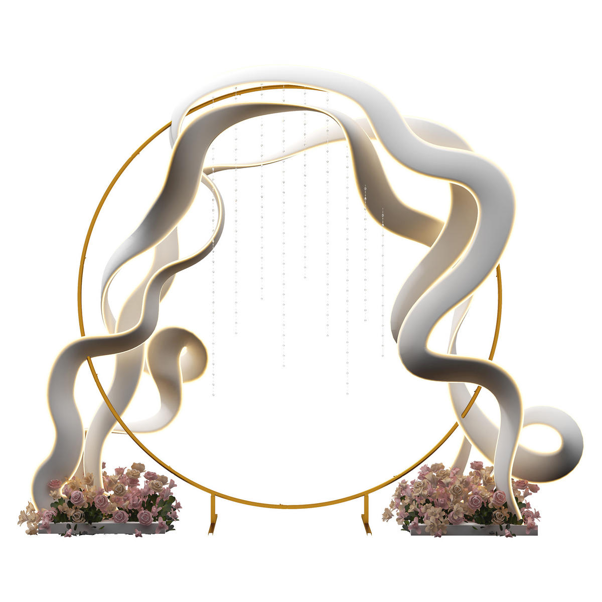 ROSENBOGEN DE-18320 für Hochzeit & Events Gold - Goldfarben, Metall (222/224/60cm) - ComfortXL