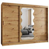SCHWEBETÜRENSCHRANK 200/250/62 3-türig - Silberfarben/Eiche Artisan, Holz (250/200/62cm) - MÖBEL KRYSPOL
