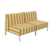 GARTENSOFA mit 2 Sitzplätzen, Gelb - Gelb, Textil (144/78/80cm) - Oviala