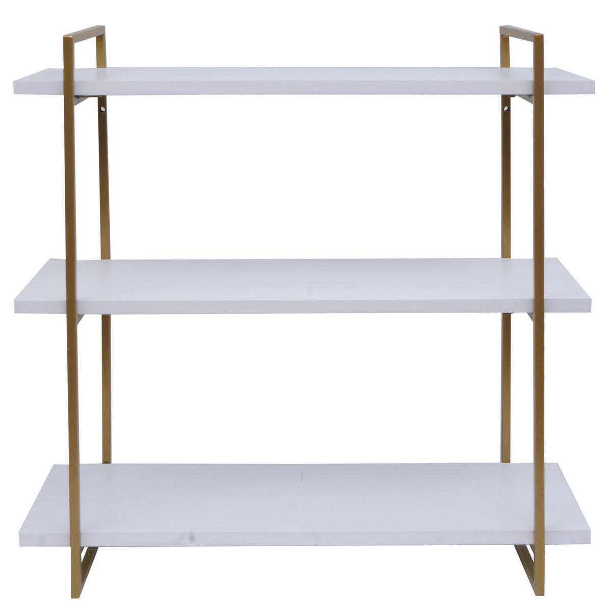 WANDREGAL 60x60x18cm 3 Regalböden Massiv-Holz Industrial Weiß - Weiß, Holz (60/60/18cm) - BERLINLODGE