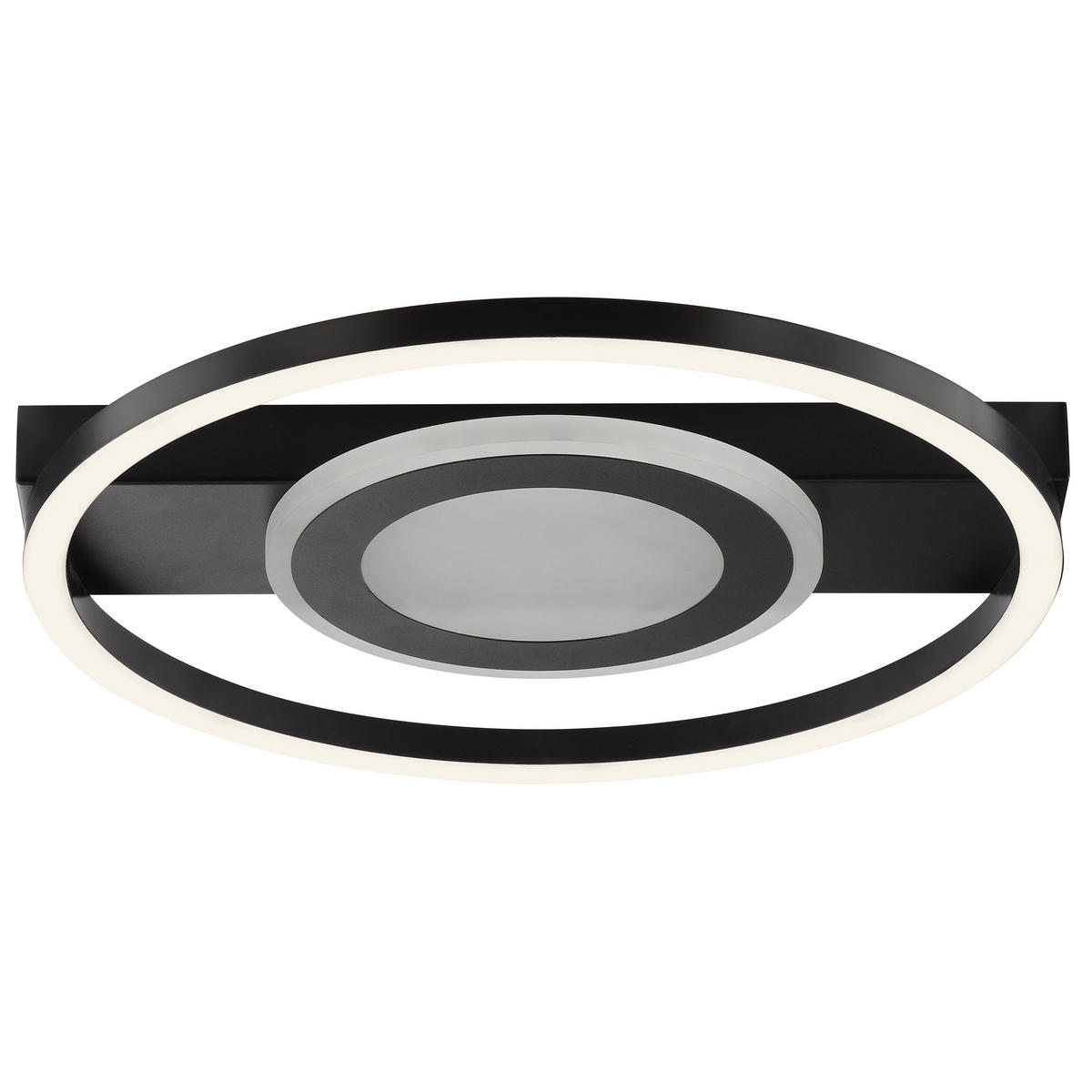 LED DECKENLEUCHTE Maureen Schwarz 37/37/5,5 cm - Schwarz, Metall (37/37/5.5cm) - Brilliant