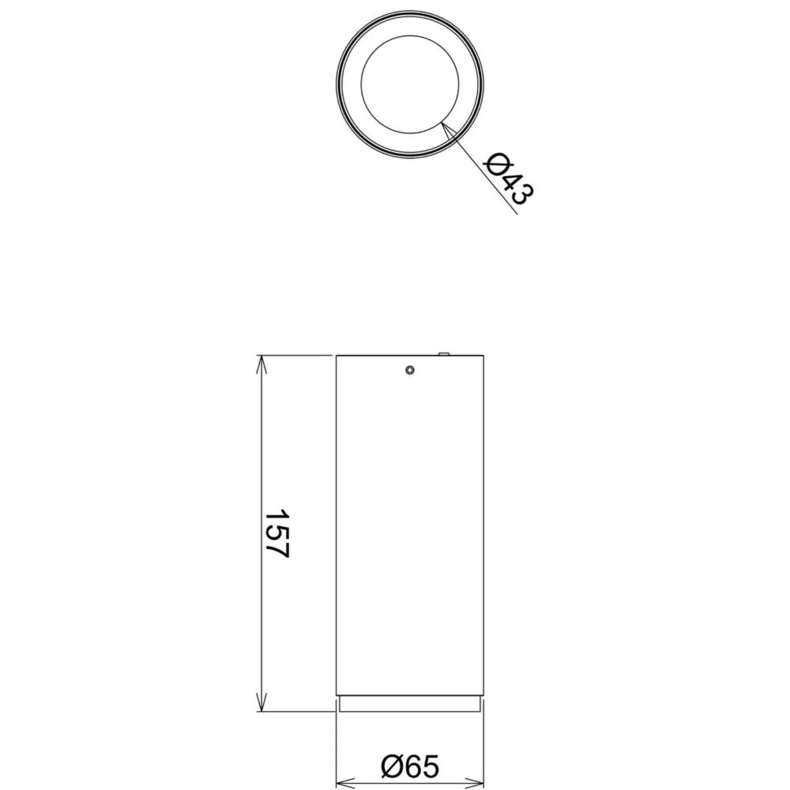 DECKENSTRAHLER Lucea - Schwarz, Metall (3.25/3.25/15.7cm) - click-licht