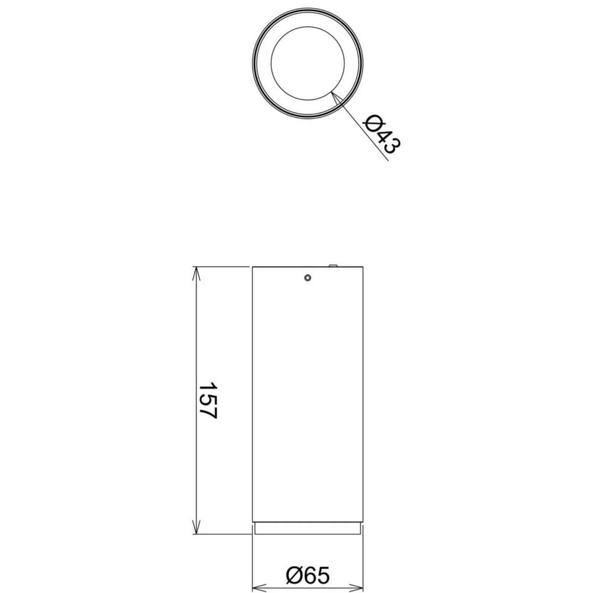 DECKENSTRAHLER Lucea - Schwarz, Metall (3.25/3.25/15.7cm) - click-licht