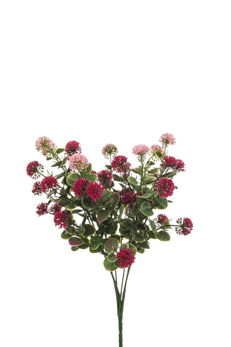 KUNSTPFLANZE Künstlicher Kugelamarant - Angie 36 cm - Rot, Kunststoff (36cm) - Emerald