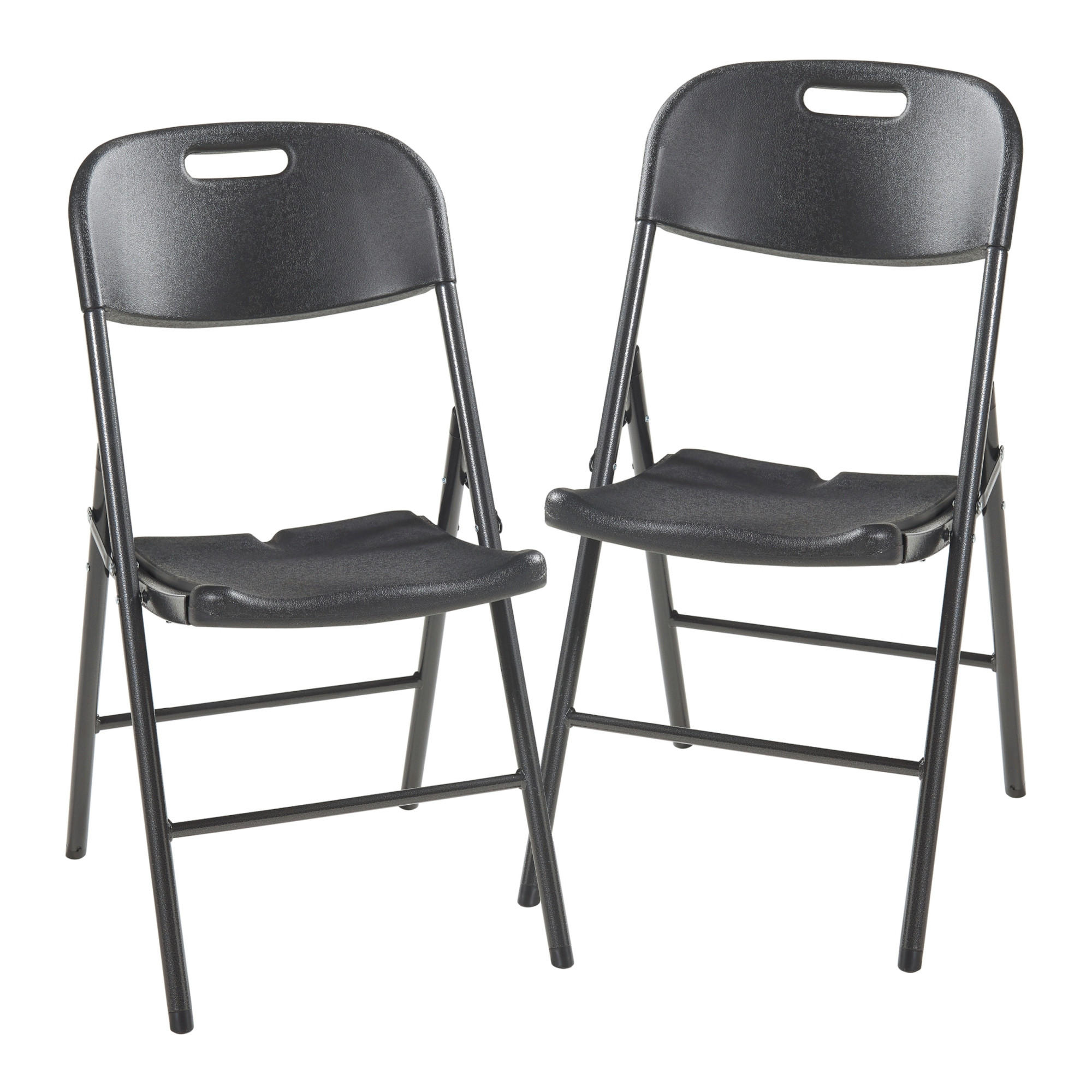 KLAPPSTUHL Ljusnarsberg - Schwarz, Kunststoff/Metall (46/87/53cm) - [en.casa]