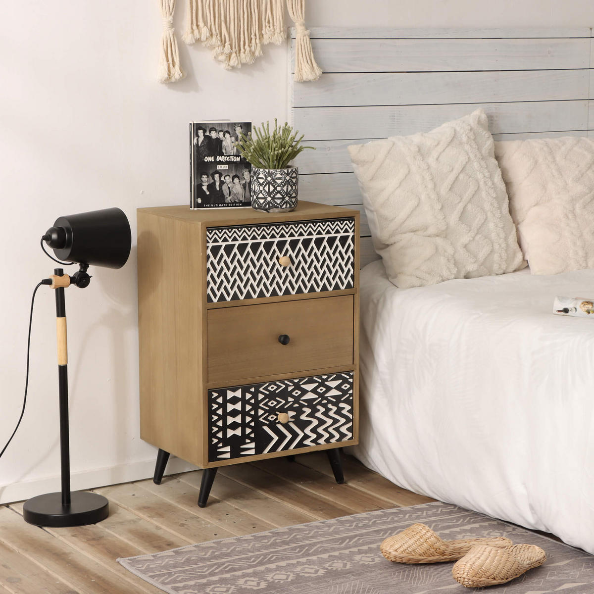 NACHTTISCH Braun 30/40/61 cm - Braun, Holzwerkstoff (30/61/40cm) - Mobili Rebecca