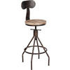 BARHOCKER Holz bronze - Bronzefarben, Holz/Metall (41/96/41cm) - CLP