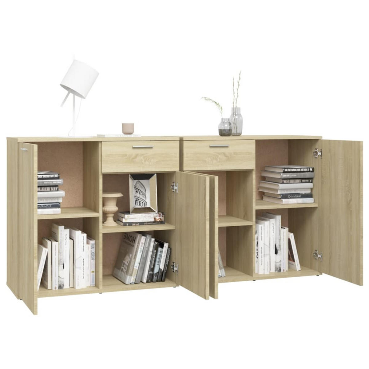 SIDEBOARD Sonoma-Eiche 160x36x75 cm Holzwerkstoff - Braun, Holzwerkstoff (160/75/36cm) - furnicato