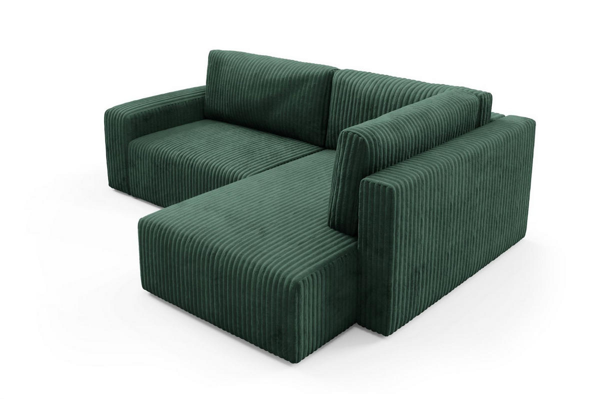 ECKSOFA Natalia Xl - Grün, Holzwerkstoff/Textil (245/182cm) - Fun Möbel