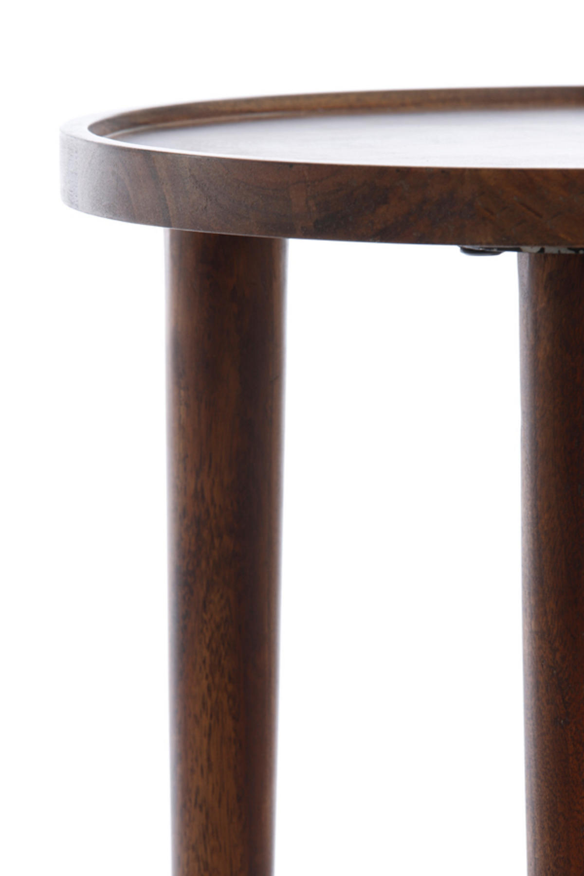 BEISTELLTISCH Qiano Braun Ø45/45 cm - Dunkelbraun, Holz (45/45/45cm) - Light & Living