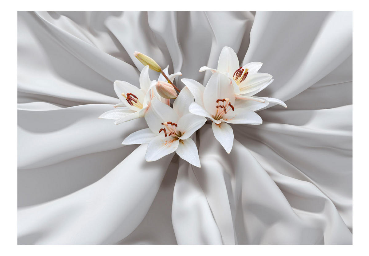 VLIESTAPETE Grau 200/140 cm - Weiß/Grau, Textil (200/1cm) - KUNSTLOFT