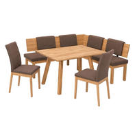 ECKBANKGRUPPE Modern Danny 2 für 7 Personen Massivholz Wildeiche/Braun - Wildeiche/Braun, Holz (194/85/155cm) - 58aufmkessel