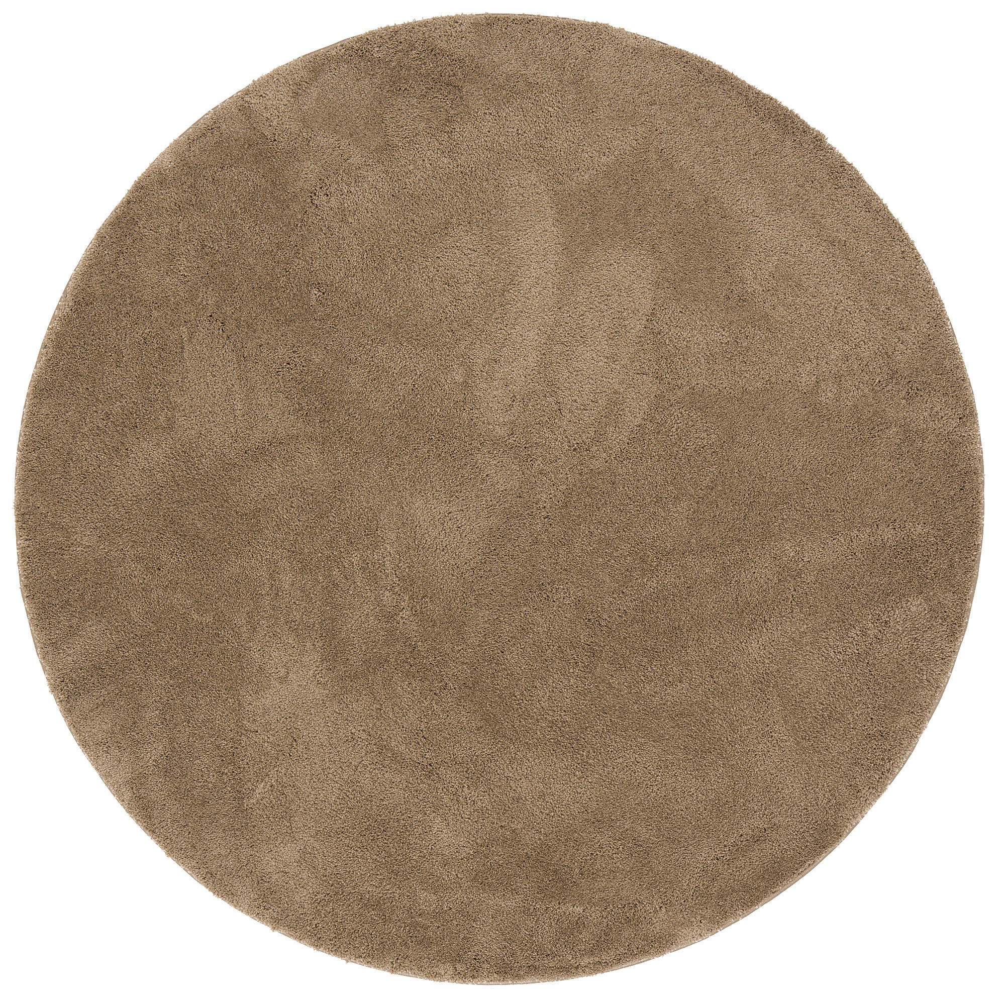 SUPER SOFT KINDER HOCHFLOR TEPPICH SILKY KIDS RUND - Taupe, Textil (200/200cm) - Pergamon