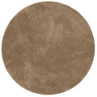 SUPER SOFT KINDER HOCHFLOR TEPPICH SILKY KIDS RUND - Taupe, Textil (120/120cm) - Pergamon