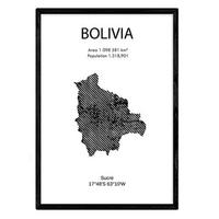POSTER Länder & Kontinente Bolivien A3 Rahmenlos - Klar, Papier (29.7/5/42cm) - Nacnic