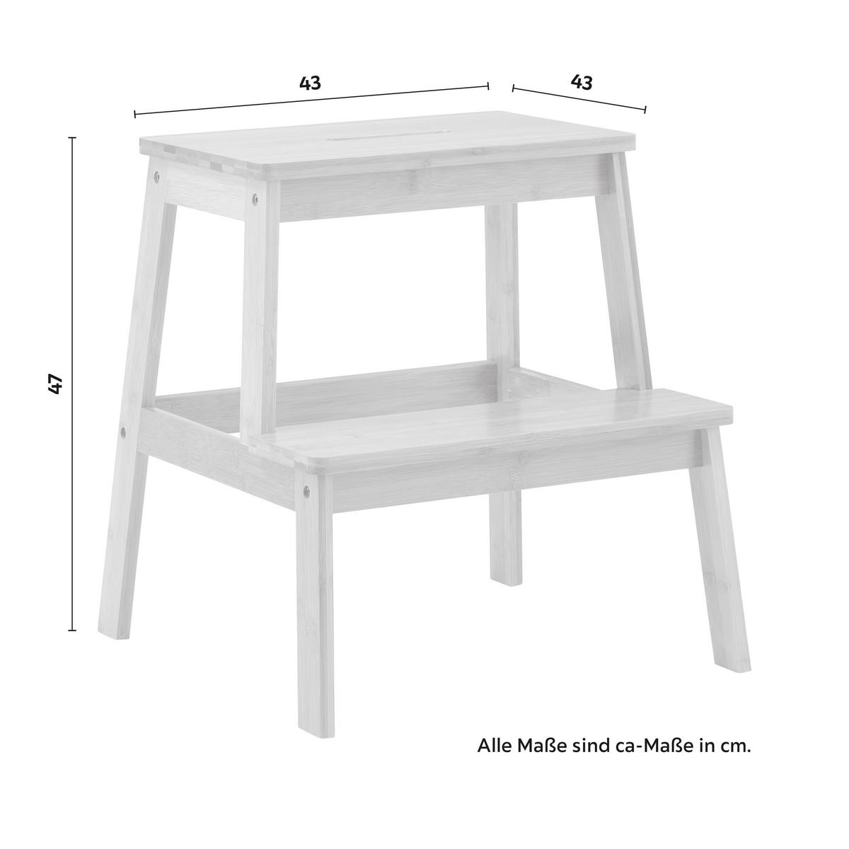 TRITTHOCKER Bonny Naturfarben Bambus - Naturfarben, Naturmaterialien (43/47/43cm) - Bessagi Home