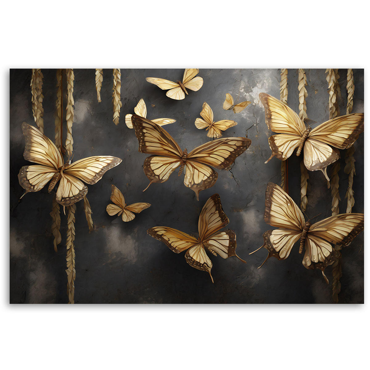 KUNSTDRUCK Gold 120/80 cm - Goldfarben, Textil (120/80cm) - KUNSTLOFT