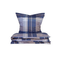 BETTWÄSCHESET Todd - Feinbiber - 2-teilig - 135 x 200 cm - Braun-Blau - Blau, Textil (135/200cm) - SCHIESSER