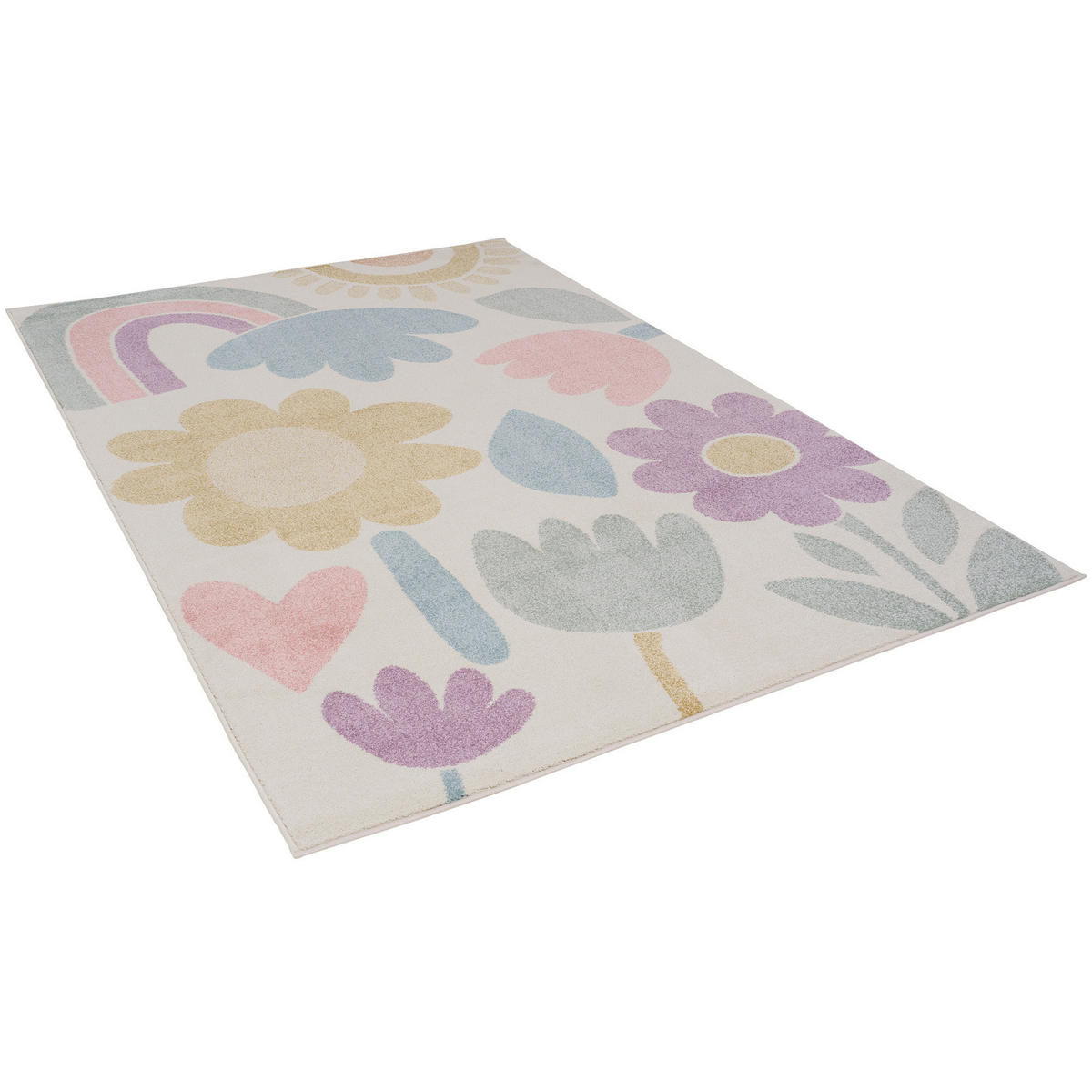 KINDER TEPPICH SOFTSTAR KIDS FANTASY BUNT - Lila, Textil (80/150cm) - Pergamon