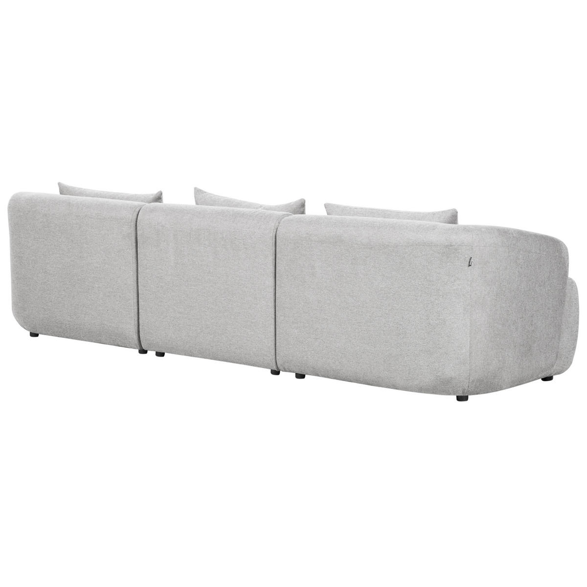 3-SITZER-ECKSOFA Stoff grau rechtsseitig Svansele - Grau, Textil (278/174cm) - Beliani