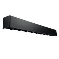 GARDEROBENLEISTE Wandgarderobe Matt Schwarz 80 cm - Schwarz, Metall (80/8/7.8cm) - Designfabrik Hamburg