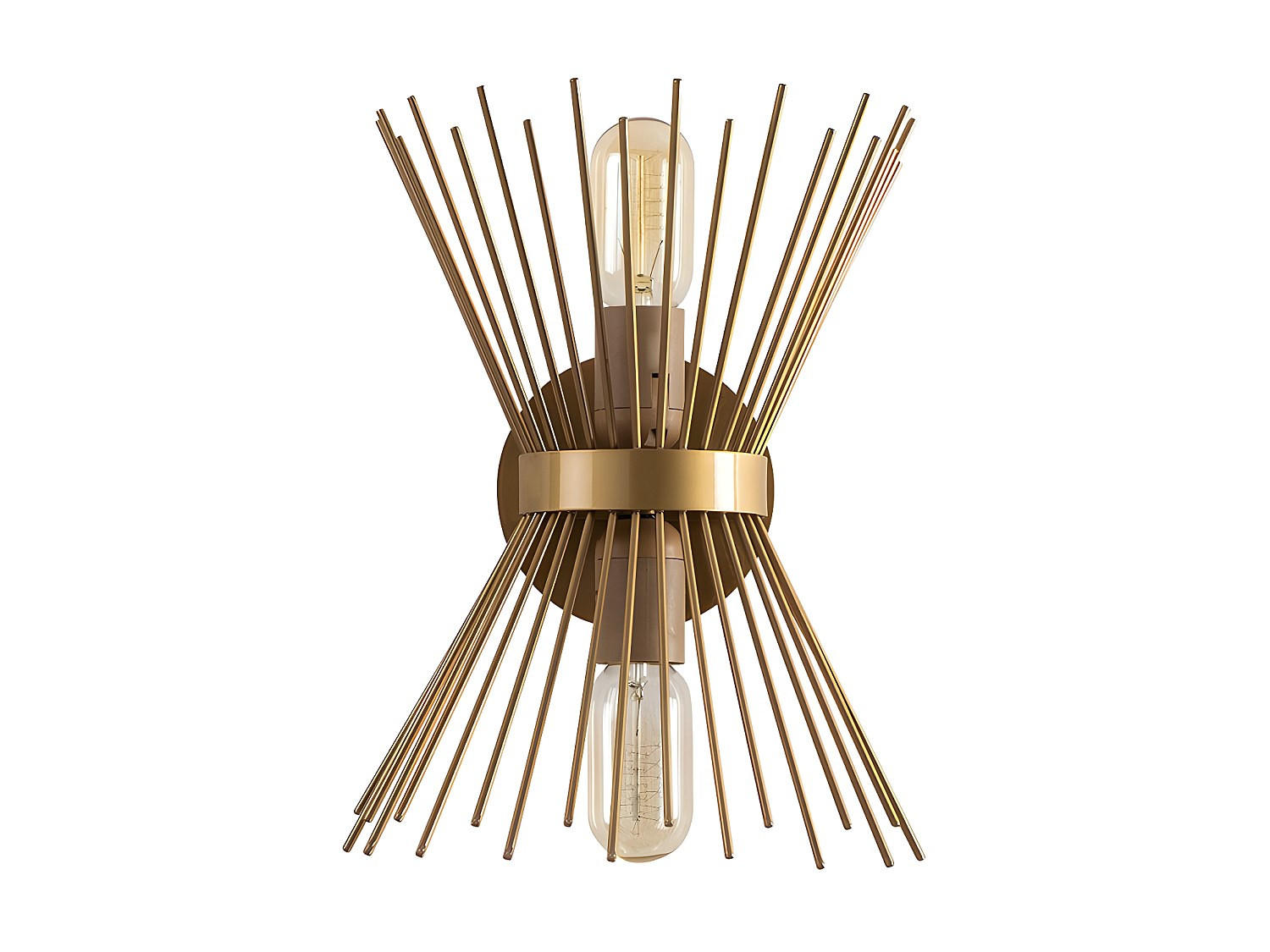 WANDLAMPE - 23 x 16 - metall - goldfarben Kirpi - Goldfarben, Metall (23/33/16cm) - Vente-Unique