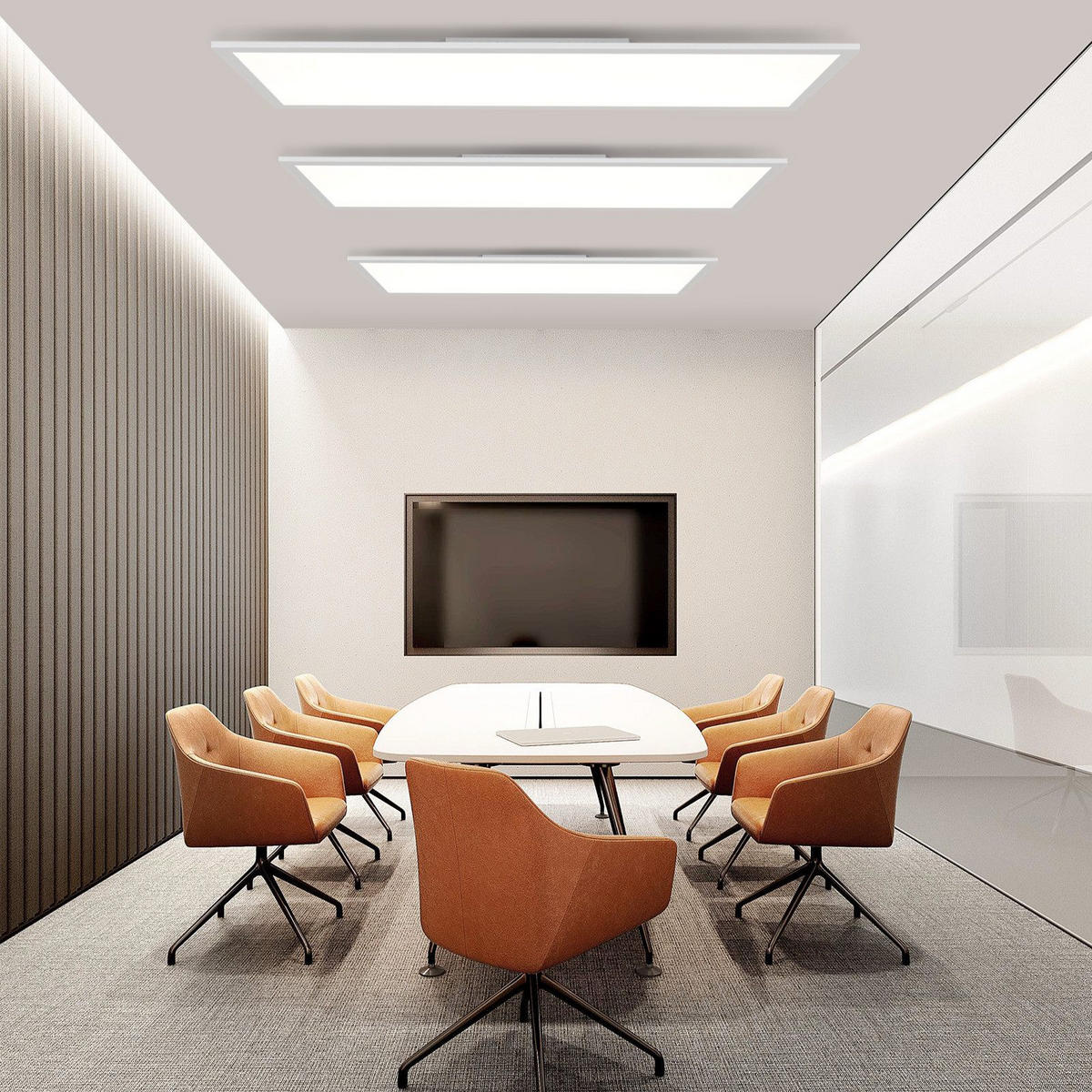 LED-DECKENLEUCHTE Maclean 119.5/29.5/5.6cm - Weiß, Metall (29.5/119.5/5.6cm) - Nettlife