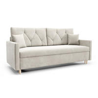 SOFA Beige ARO Mit Schlaffunktion - Beige, Textil (217/100/87cm) - Sepro Meble