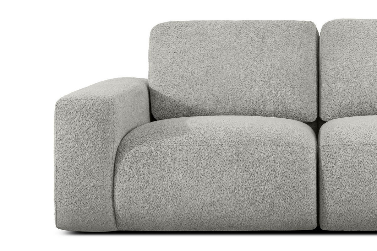 3-SITZER SOFA ZUCCO, Hellaschgrau - Hellgrau, Holz/Holzwerkstoff (292/85/100cm) - KONSIMO®