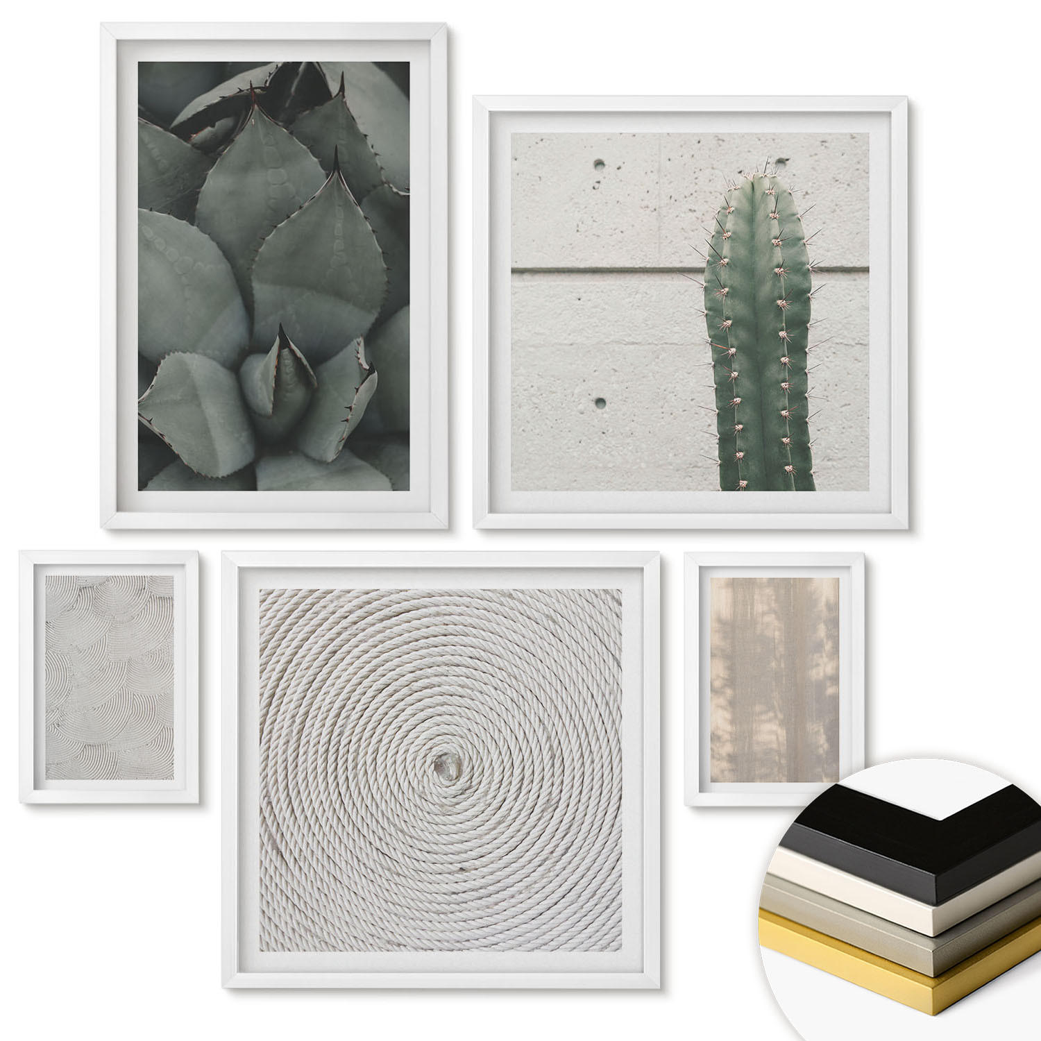 ArtPrintCave Wandbilder Weiß 40x60 cm