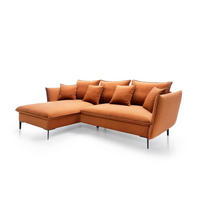 ECKSOFA GLOSS Orange 258x167x91 cm - Orange, Textil (258/167cm) - FURNLUX
