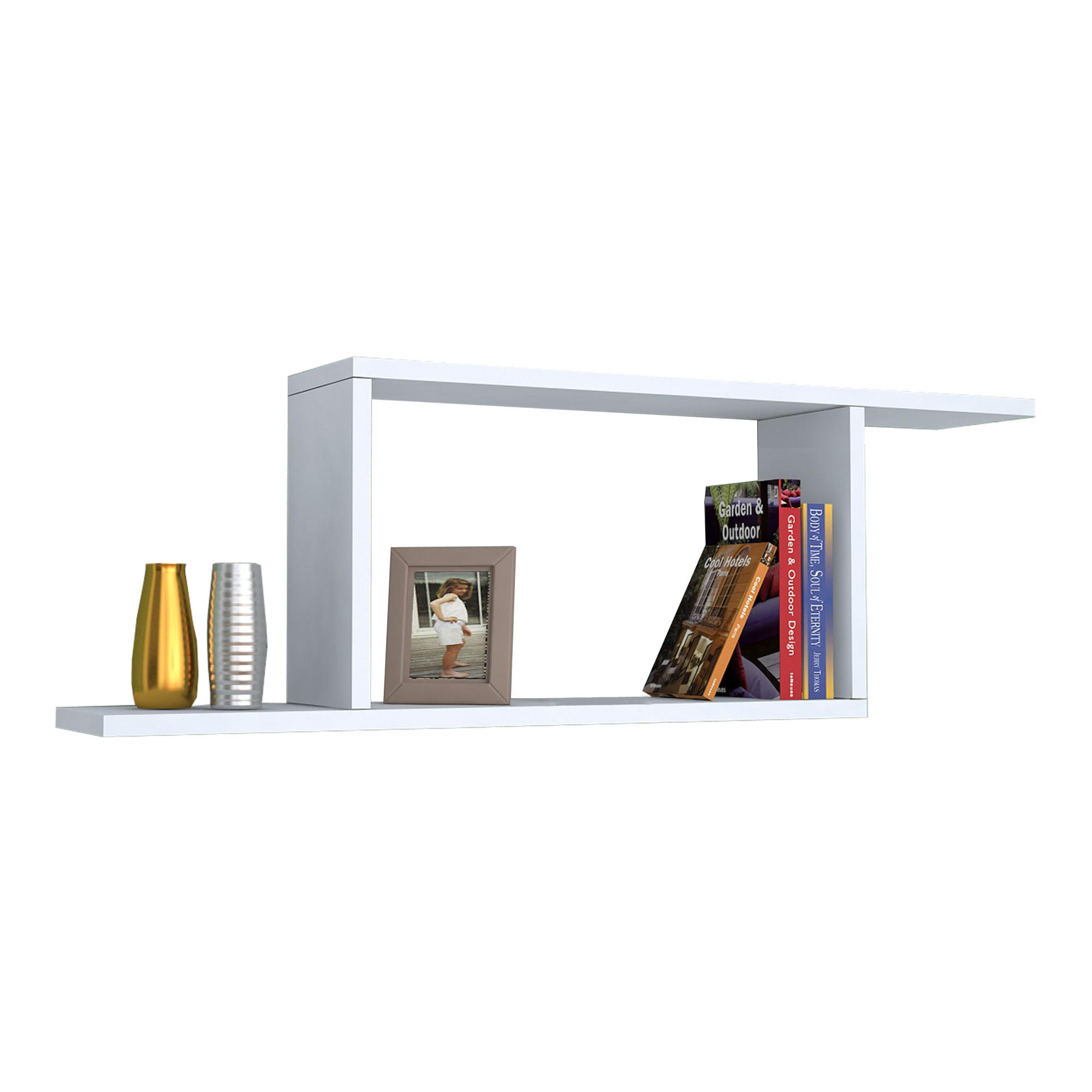 WANDREGAL Hagfors - Weiß, Holzwerkstoff (70/30/15cm) - [en.casa]