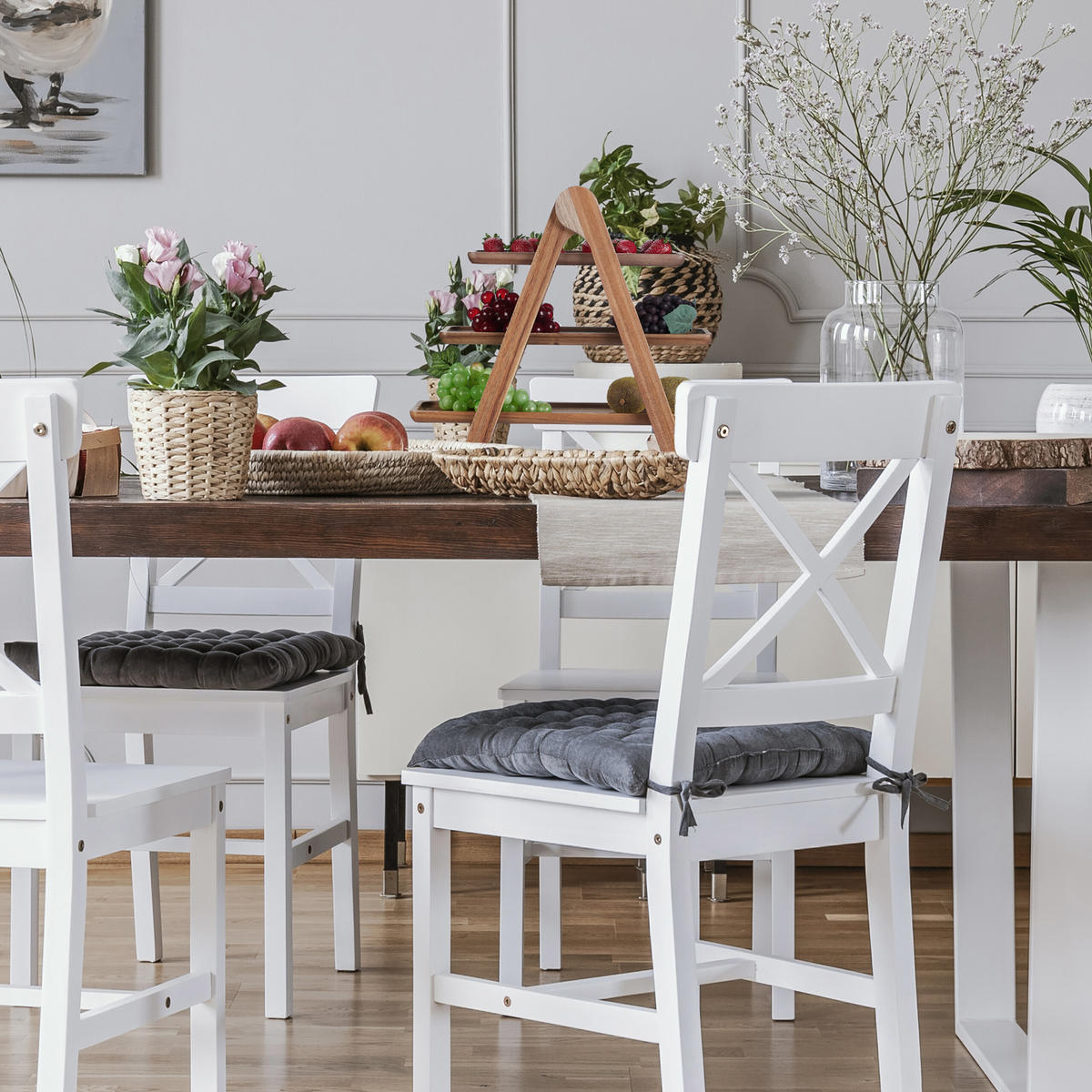 ETAGERE - hnedá, drevo (41/38cm) - Relaxdays