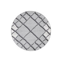 KURZFLOR-TEPPICH Young 965 Grau 160 cm Rund - Creme/Grau, Textil (160/160cm) - carpet city