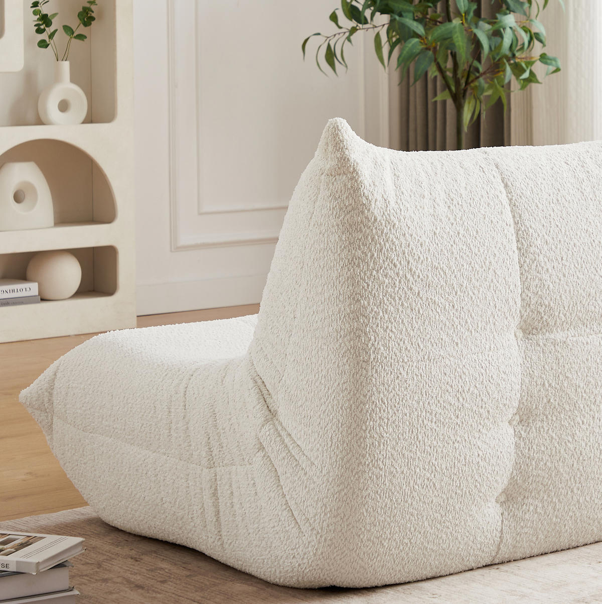 SITZSACK SOFA aus Chenille Beige - Beige, Kunststoff (94/71/101cm) - Beauniv