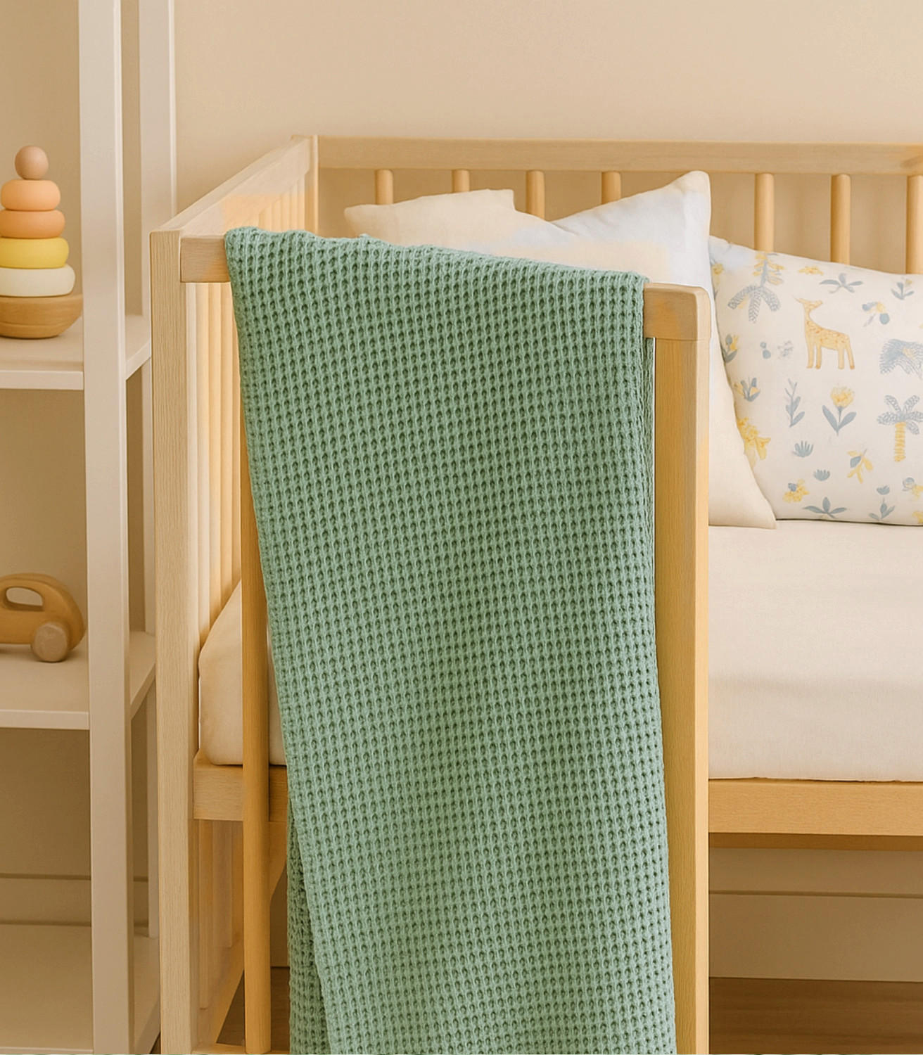 BABYDECKE Cocoon. Plaid. 130x170 cm. Mintgrün - Mintgrün, Textil (130/170cm) - SOWL
