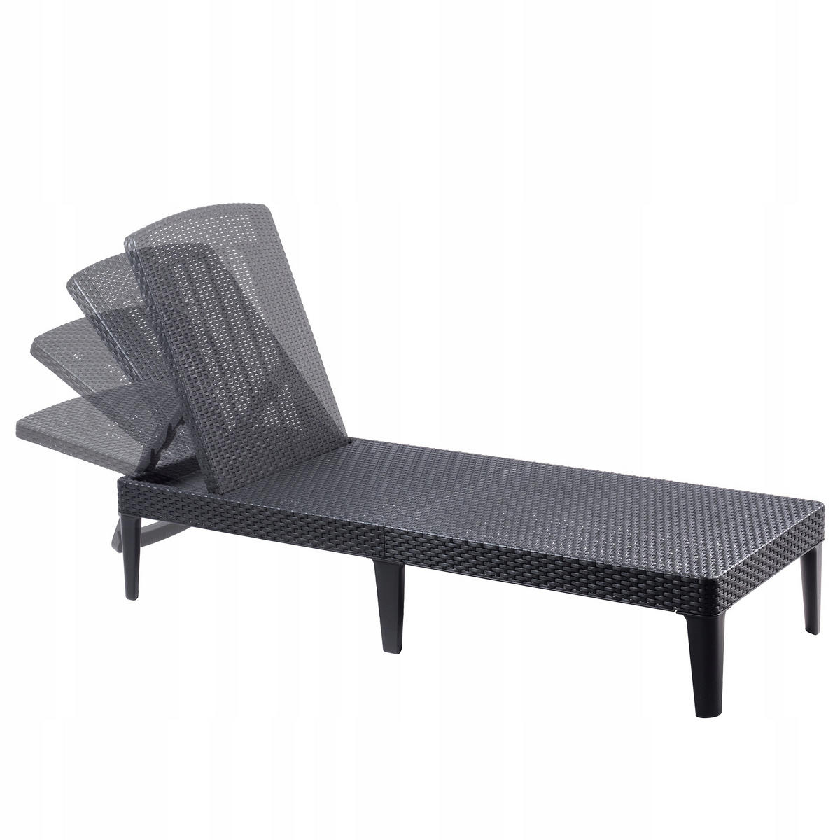 GARTENLIEGESTUHL 58 x 151 cm, Graphit - Graphitfarben, Kunststoff (58/29/151cm) - KADAX