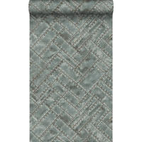TAPETE Metallplatten 53 cm x 10.05 m - Grau, Papier (53/1000cm) - Origin Wallcoverings